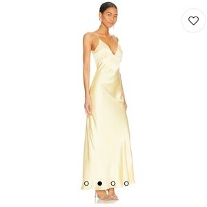 Bardot capri diamonte slip dress in canary yellow. NWT never worn